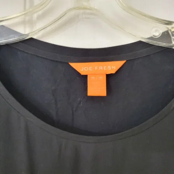 Joe Fresh Sleeveless Black Blouse with Sequined Square Design - Picture 5 of 5